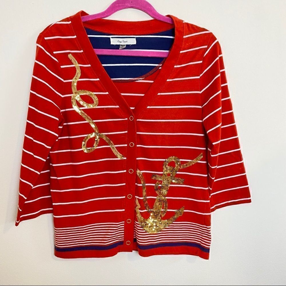 Onque Casuals Fun Knit Sweater Jacket M